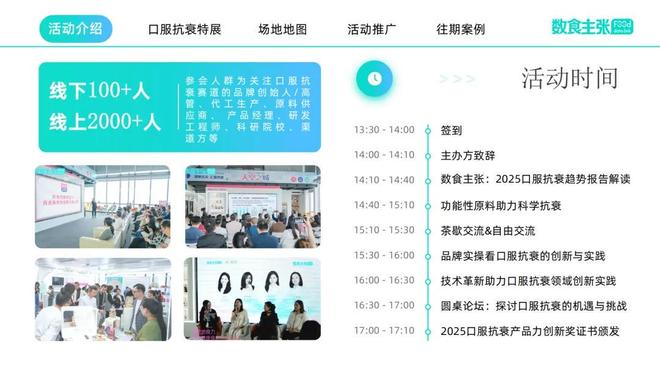 科学口服鲜活未来「2025口服抗衰食品创新论坛」诚邀您报名！(图1)