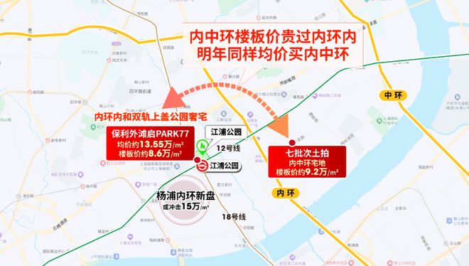 内环双轨上盖【保利外滩启PARK77】1200万起瞰三件套3房！(图3)