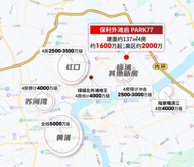 内环双轨上盖【保利外滩启PARK77】1200万起瞰三件套3房！(图11)